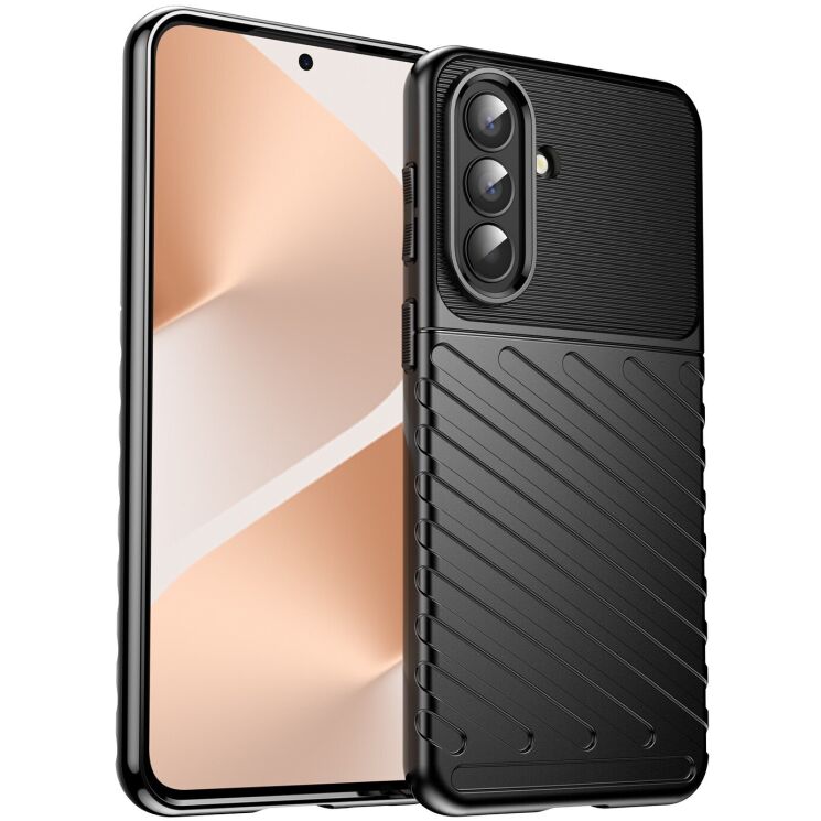 Защитный чехол Deexe Thunder Series для Samsung Galaxy A57 (A576) - Black: фото 1 из 8