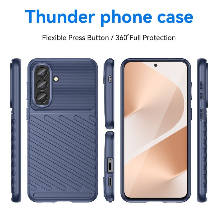 Защитный чехол Deexe Thunder Series для Samsung Galaxy A57 (A576) - Black: фото 8 из 8