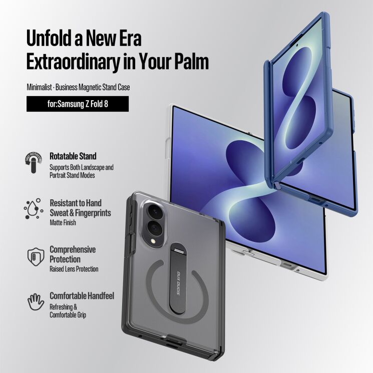 Захисний чохол Dux Ducis Horizon MagStand для Samsung Galaxy Fold 8 - Blue: фото 5 з 13