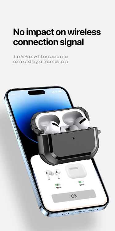 Защитный чехол DUX DUCIS PECA Series для Apple AirPods 1 / 2 - Red: фото 9 из 18