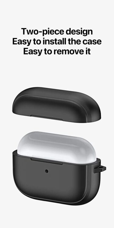 Защитный чехол DUX DUCIS PECC Series для Apple AirPods Pro 2 - Black: фото 11 из 18