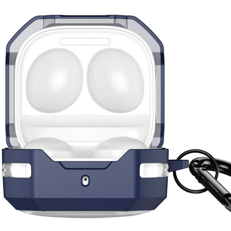 Захисний чохол DUX DUCIS SECC Series для Samsung Galaxy Buds Live / Buds Pro / Buds 2 / Buds 2 Pro / Buds FE - Dark Blue: фото 1 з 15