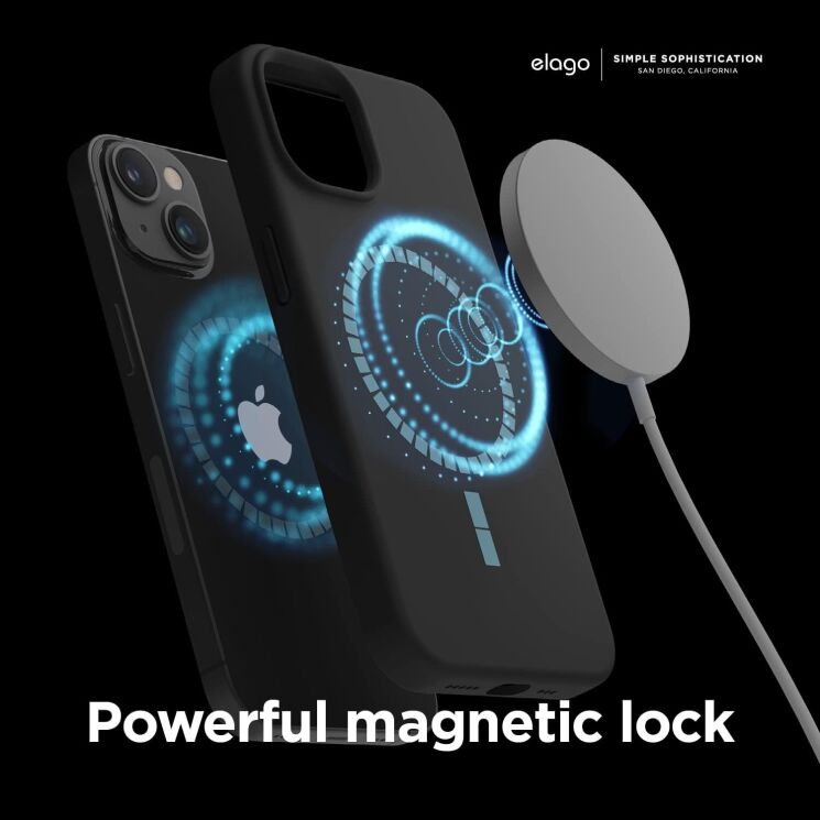 Защитный чехол Elago Silicone Case MagSafe для Apple iPhone 14 Plus - Black: фото 4 из 7