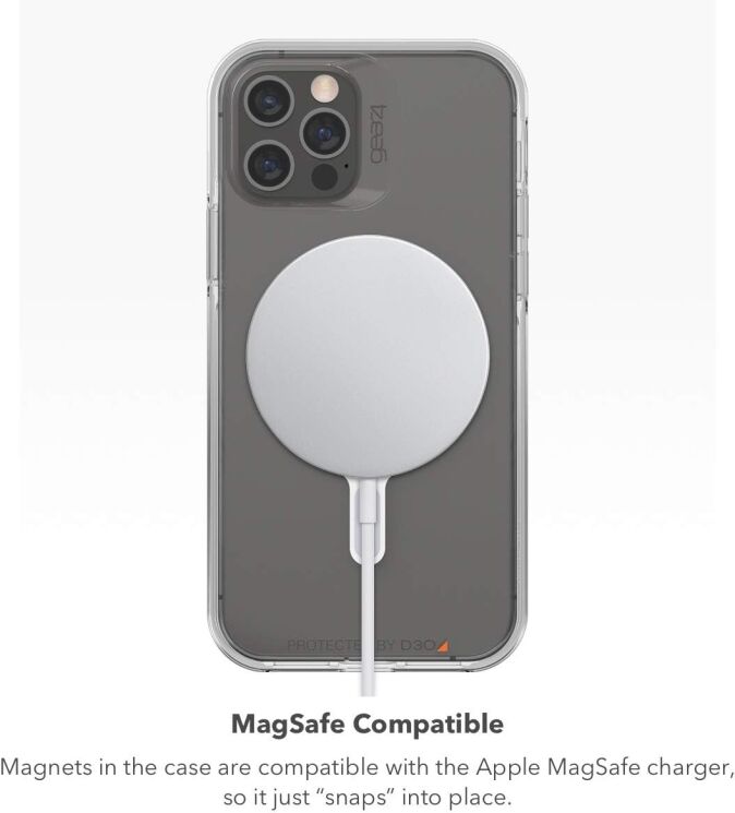 Защитный чехол Gear4 Crystal Palace Snap MagSafe для Apple iPhone 12 Pro Max (702007476) - Clear: фото 11 из 16
