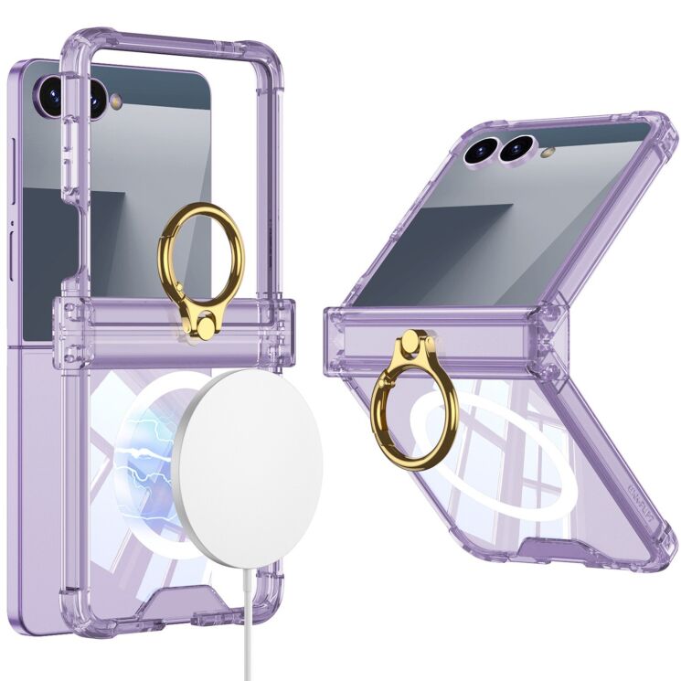 Захисний чохол GKK AirBag Mag with Ring для Samsung Galaxy Flip 7 - Light Purple: фото 1 з 8