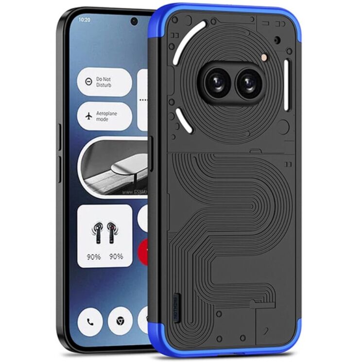 Защитный чехол GKK Double Dip Case для Nothing Phone (2a) / Phone (2a) Plus - Blue: фото 1 из 12