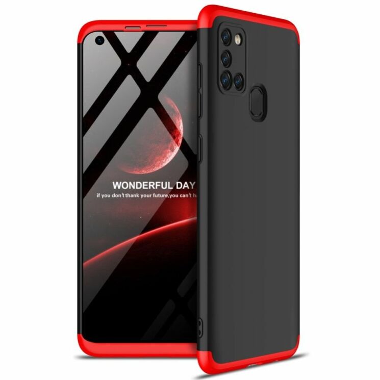 Защитный чехол GKK Double Dip Case для Samsung Galaxy A21s (A217) - Red / Black: фото 1 из 15