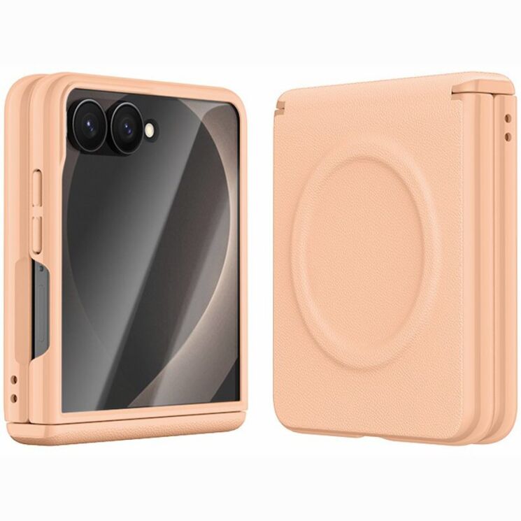 Защитный чехол GKK Magnetic Matte Case для Samsung Galaxy Flip 8 - Light Gold: фото 2 из 5