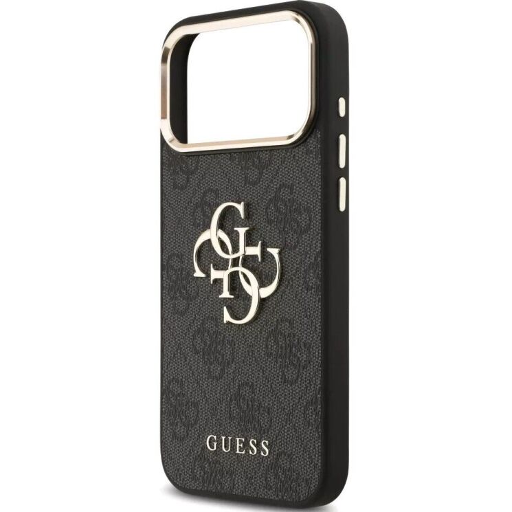 Захисний чохол Guess 4G Big 4G Classic Logo для iPhone 18 Pro / 17 Pro (GUHCP18L4GMGCGR) - Black / Gold: фото 5 з 7