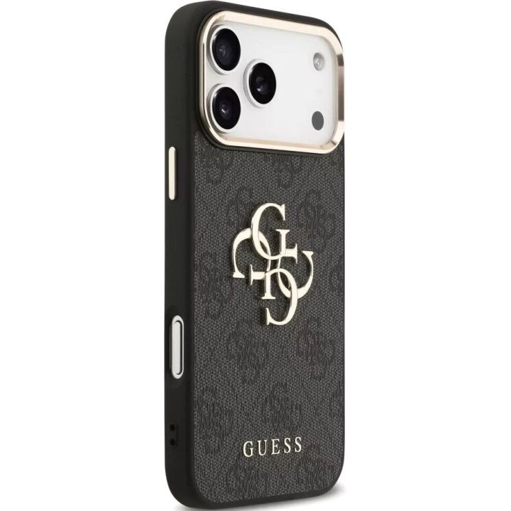 Захисний чохол Guess 4G Big 4G Classic Logo для iPhone 18 Pro / 17 Pro (GUHCP18L4GMGCGR) - Black / Gold: фото 3 з 7