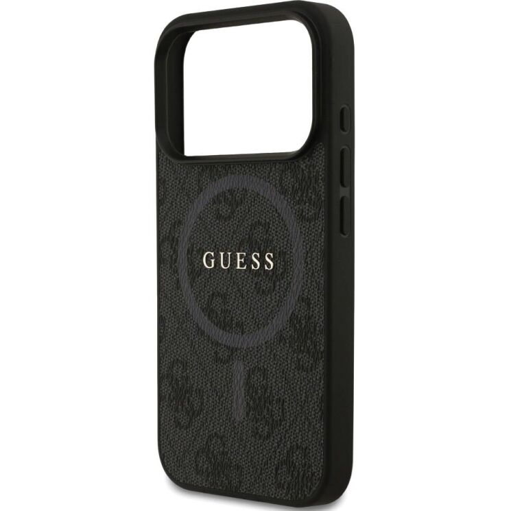 Защитный чехол Guess 4G Ring Classic Logo MagSafe для iPhone 17 Pro (GUHMP17LG4GFRK) - Black: фото 6 из 9