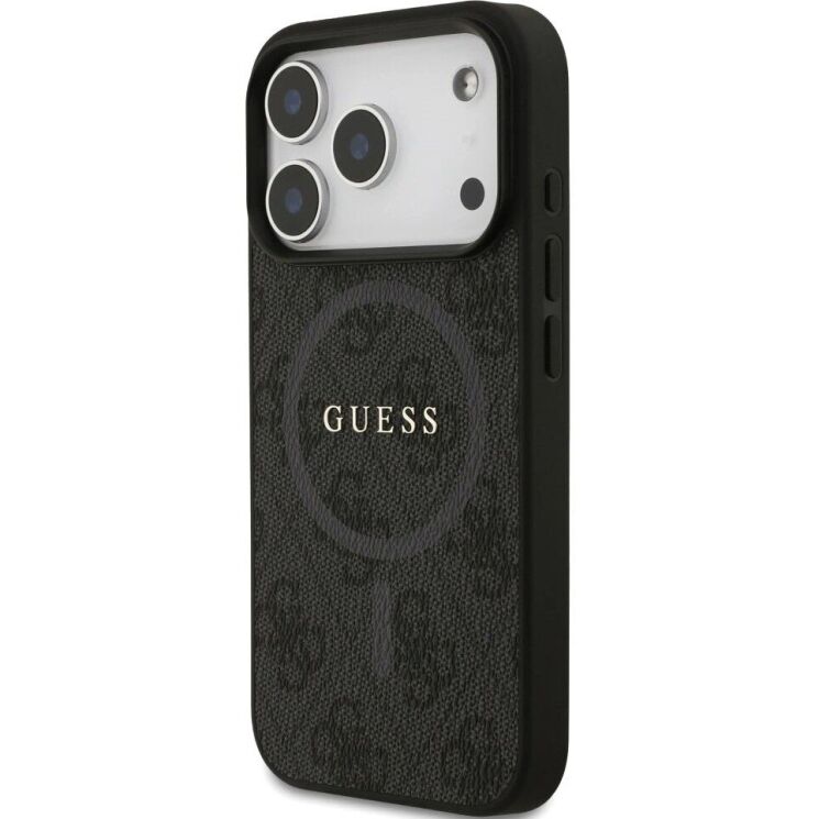 Защитный чехол Guess 4G Ring Classic Logo MagSafe для iPhone 17 Pro (GUHMP17LG4GFRK) - Black: фото 3 из 9