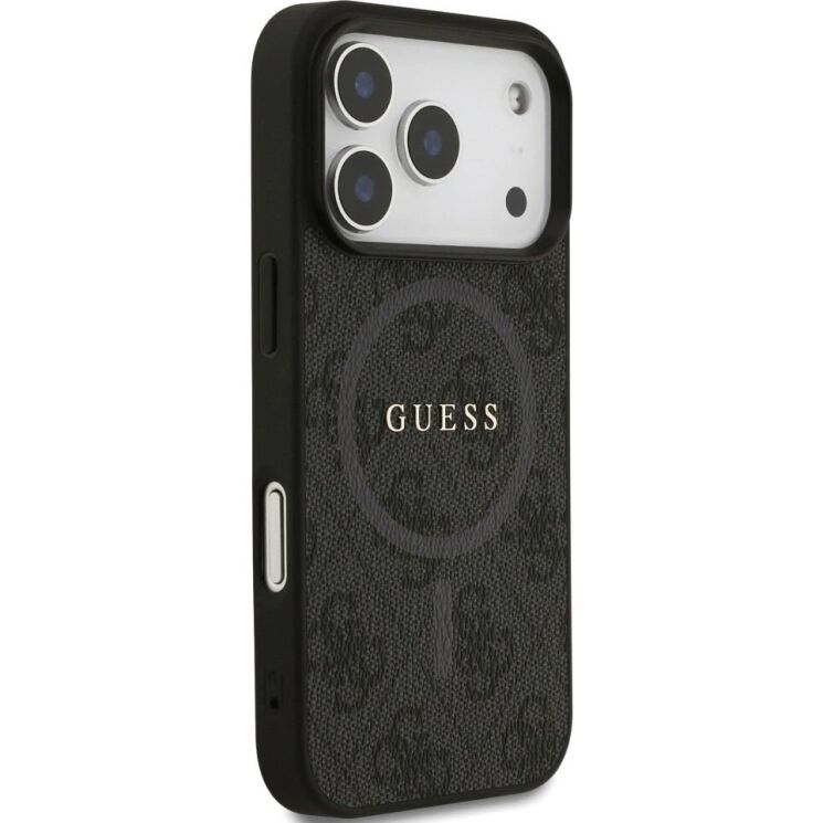 Защитный чехол Guess 4G Ring Classic Logo MagSafe для iPhone 17 Pro (GUHMP17LG4GFRK) - Black: фото 4 из 9