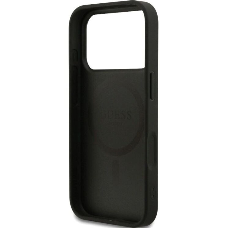 Защитный чехол Guess 4G Ring Classic Logo MagSafe для iPhone 17 Pro (GUHMP17LG4GFRK) - Black: фото 7 из 9