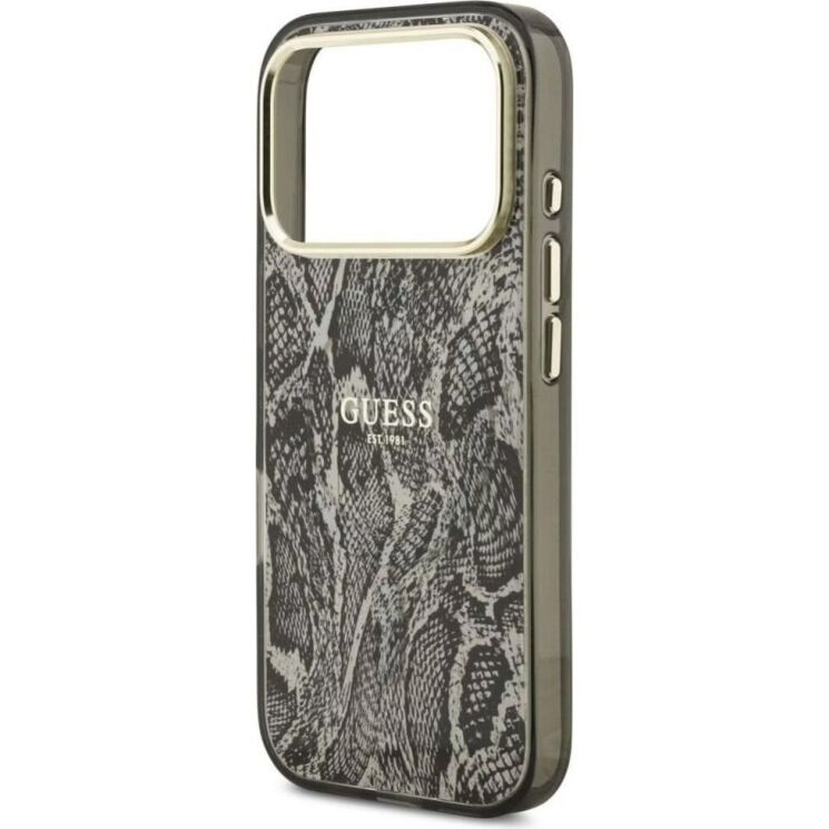 Защитный чехол Guess Python Pattern MagSafe для iPhone 17 Pro (GUHMP17LHIMPYGK) - Black (422727B) Защитный чехол Guess Python Pattern MagSafe для iPhone 17 Pro (GUHMP17LHIMPYGK) - Black: фото 5 из 7