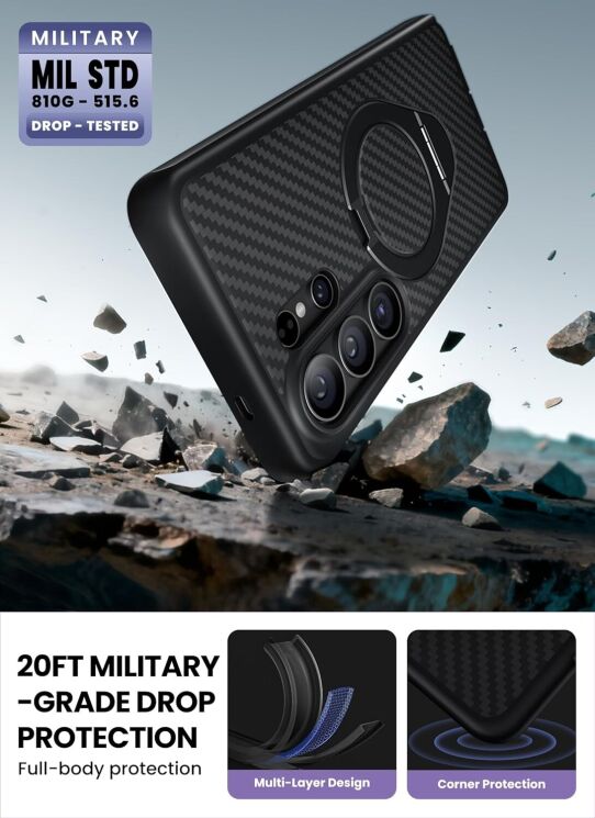 Защитный чехол i-Blason Cosmo Aramid MagSafe by Supcase для Samsung Galaxy S26 Ultra (S948) 843439160958 - Aramid: фото 10 из 10