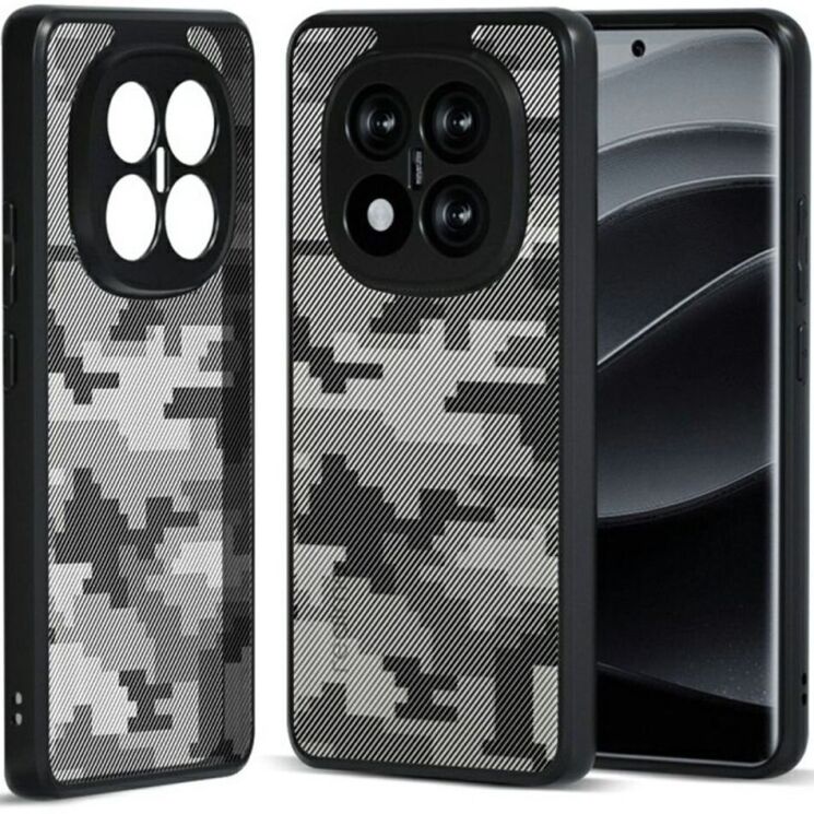 Защитный чехол IBMRS Military для Xiaomi Redmi Note 14 Pro Plus - Grid Camouflage: фото 1 из 8
