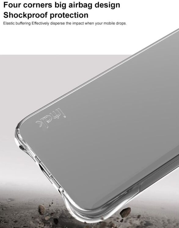 Защитный чехол IMAK Airbag MAX Case для OnePlus Ace 3 Pro - Black: фото 6 из 13
