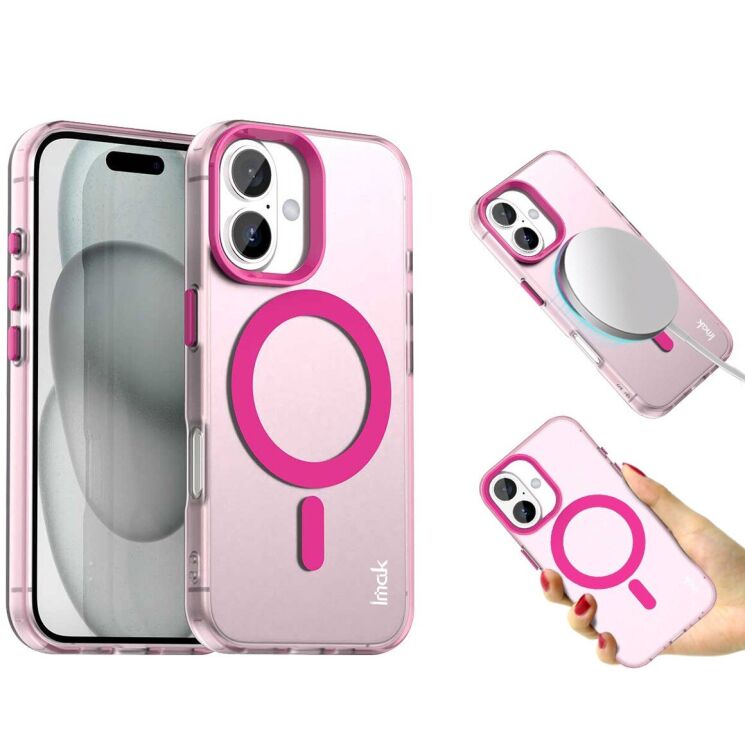 Захисний чохол IMAK Candy Series Magnetic для Apple iPhone 16 - Red: фото 2 з 8