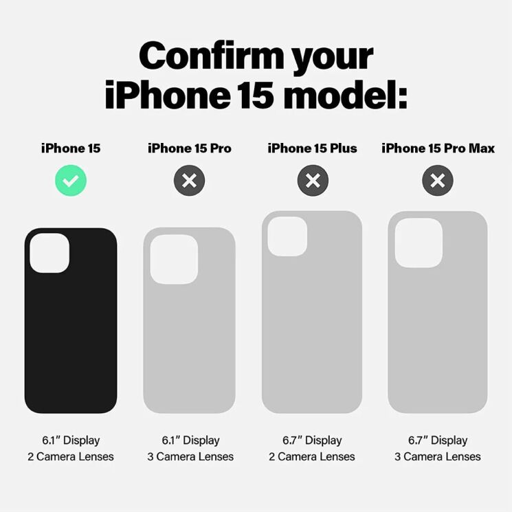 Защитный чехол Incipio Cru. MagSafe для Apple iPhone 15 - Black Camo: фото 3 из 3