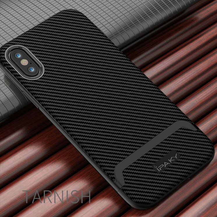 Захисний чохол IPAKY Hybrid для iPhone XS - All Black: фото 2 з 12