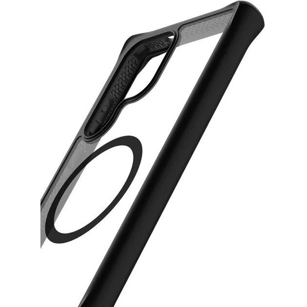 Захисний чохол ItSkins Hybrid R Solid with MagSafe для Samsung Galaxy S24 Ultra (S928) SGGB-HRSMA-PBTR - Transparent / Black: фото 4 з 7