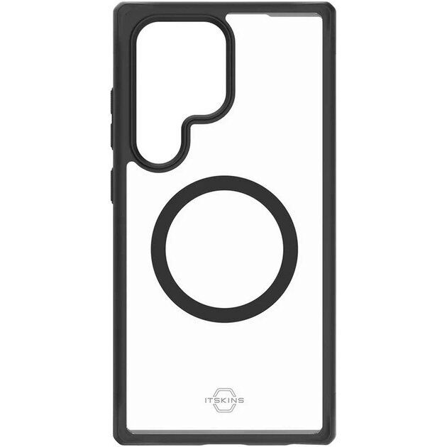 Захисний чохол ItSkins Hybrid R Solid with MagSafe для Samsung Galaxy S24 Ultra (S928) SGGB-HRSMA-PBTR - Transparent / Black: фото 3 з 7