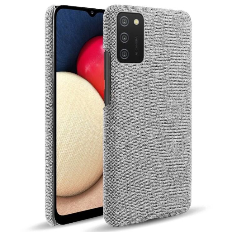 Защитный чехол KSQ Cloth Style для Samsung Galaxy A02s (A025) - Light Grey: фото 1 из 6