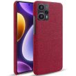 Защитный чехол KSQ Cloth Style для Xiaomi Poco F5 / Redmi Note 12 Turbo - Red (327359R)