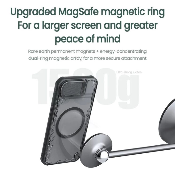 Защитный чехол NILLKIN Iceblade Prop Magnetic для Apple iPhone 16e - Green: фото 16 из 18