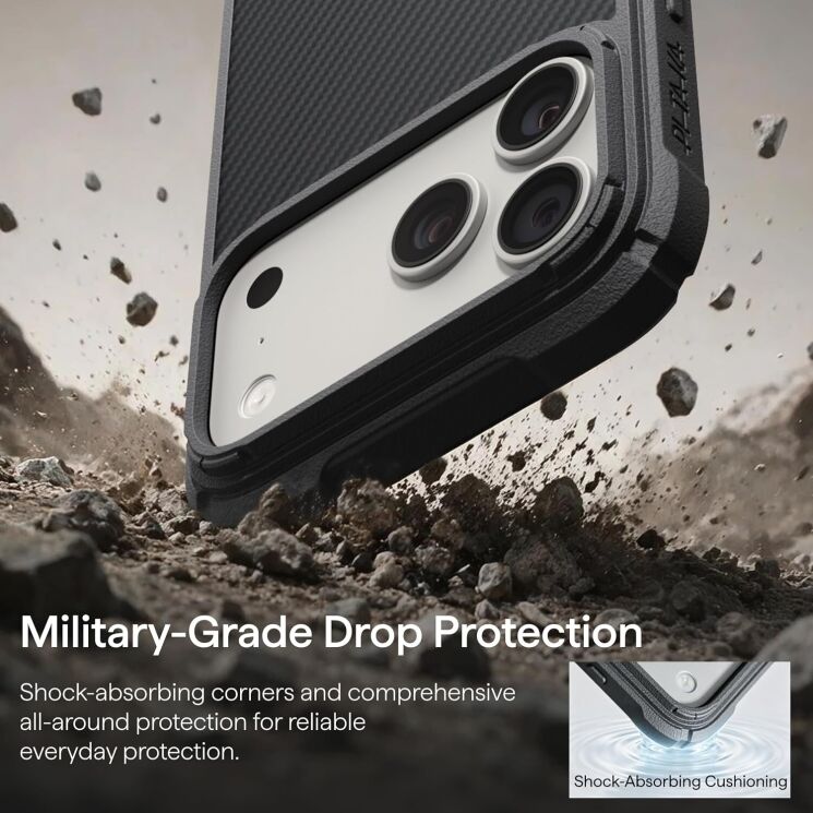 Захисний чохол Pitaka Cairn Case для iPhone 18 Pro / 17 Pro (KI1803CP2) - Midnight (423754L) Захисний чохол Pitaka Cairn Case для iPhone 18 Pro / 17 Pro (KI1803CP2) - Midnight: фото 8 з 13