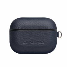 Защитный чехол QIALINO Leather Style для Apple AirPods Pro - Blue: фото 1 из 16