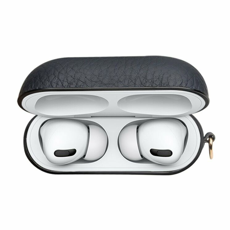 Защитный чехол QIALINO Leather Style для Apple AirPods Pro - Blue: фото 4 из 16