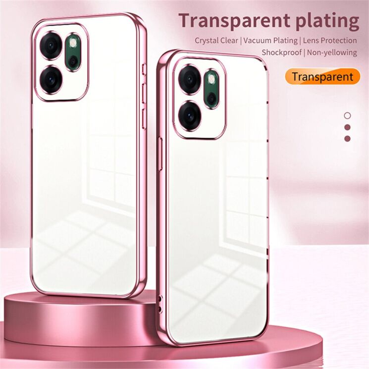 Защитный чехол Reframe Electroplating Frame для OPPO Reno 14 F/FS - Transparent: фото 3 из 7