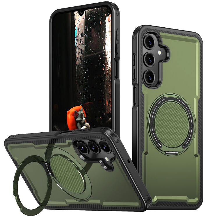 Захисний чохол Reframe Grip MagSafe для Samsung Galaxy A16 (A165) - Green: фото 1 з 6