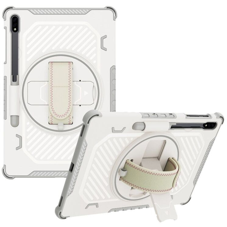 Защитный чехол Reframe Kickstand Strap для Samsung Galaxy Tab S7 FE / S7 Plus / S8 Plus / S9 Plus (T730/736/800/806/970/975/810/816) - Grey: фото 1 из 19