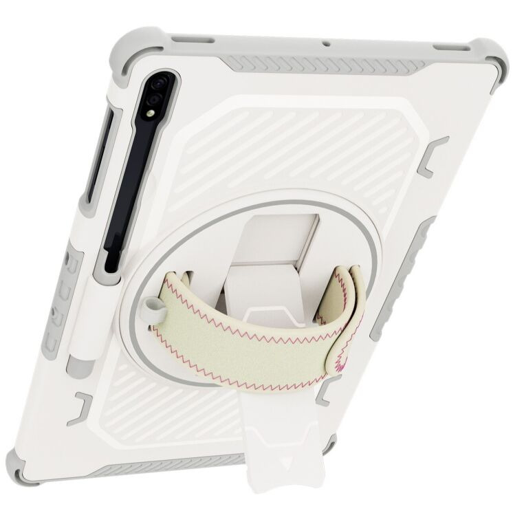 Защитный чехол Reframe Kickstand Strap для Samsung Galaxy Tab S7 FE / S7 Plus / S8 Plus / S9 Plus (T730/736/800/806/970/975/810/816) - Grey: фото 5 из 19