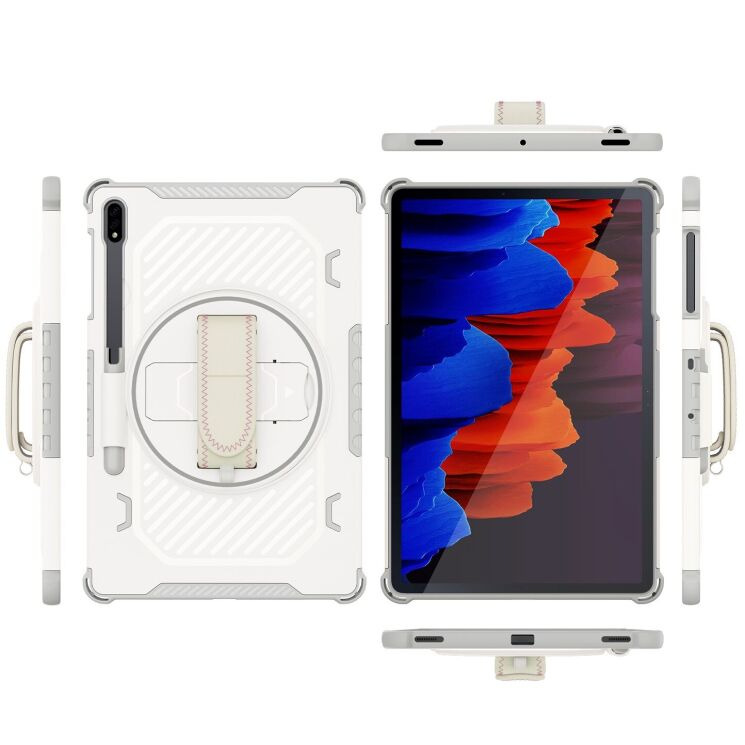 Защитный чехол Reframe Kickstand Strap для Samsung Galaxy Tab S7 FE / S7 Plus / S8 Plus / S9 Plus (T730/736/800/806/970/975/810/816) - Grey: фото 7 из 19