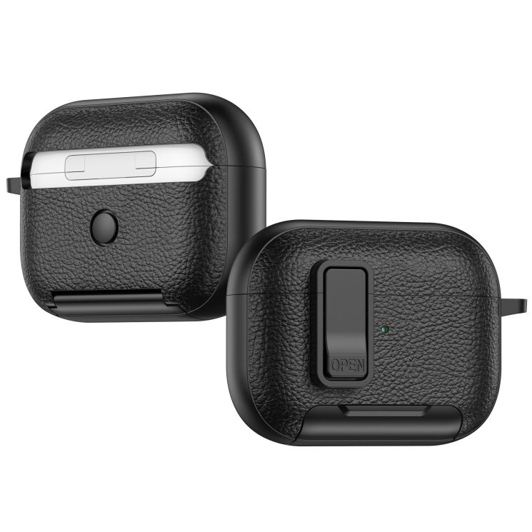Защитный чехол Reframe Leather Texture для Apple AirPods Pro 2 - Black (306054B) Защитный чехол Reframe Leather Texture для Apple AirPods Pro 2 - Black: фото 2 из 7