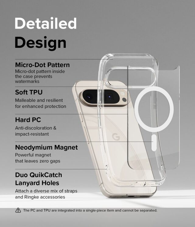 Защитный чехол Ringke Fusion Magnetic для Google Pixel 9 / 9 Pro (8809961789007) - Clear: фото 12 из 18