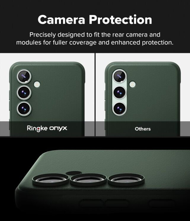Защитный чехол Ringke Onyx для Samsung Galaxy S24 FE (S721) 8800274964662 - Dark Green: фото 10 из 14