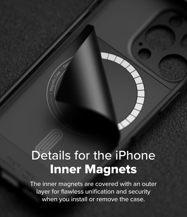 Защитный чехол Ringke Onyx Magnetic (FP) для Apple iPhone 16 Pro (8809961789922) - Black: фото 7 из 16