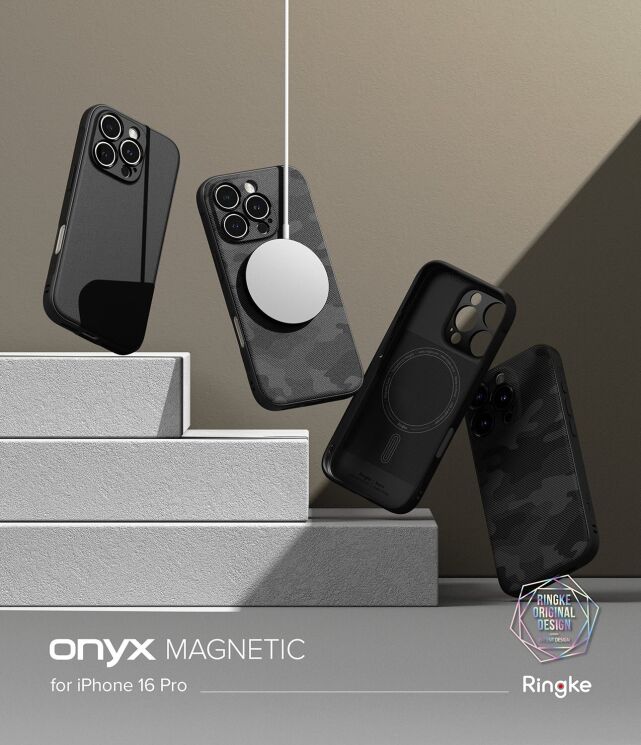 Защитный чехол Ringke Onyx Magnetic (FP) для Apple iPhone 16 Pro (8809961789922) - Black: фото 4 из 16