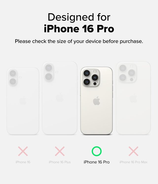 Защитный чехол Ringke Onyx Magnetic (FP) для Apple iPhone 16 Pro (8809961789922) - Black: фото 5 из 16