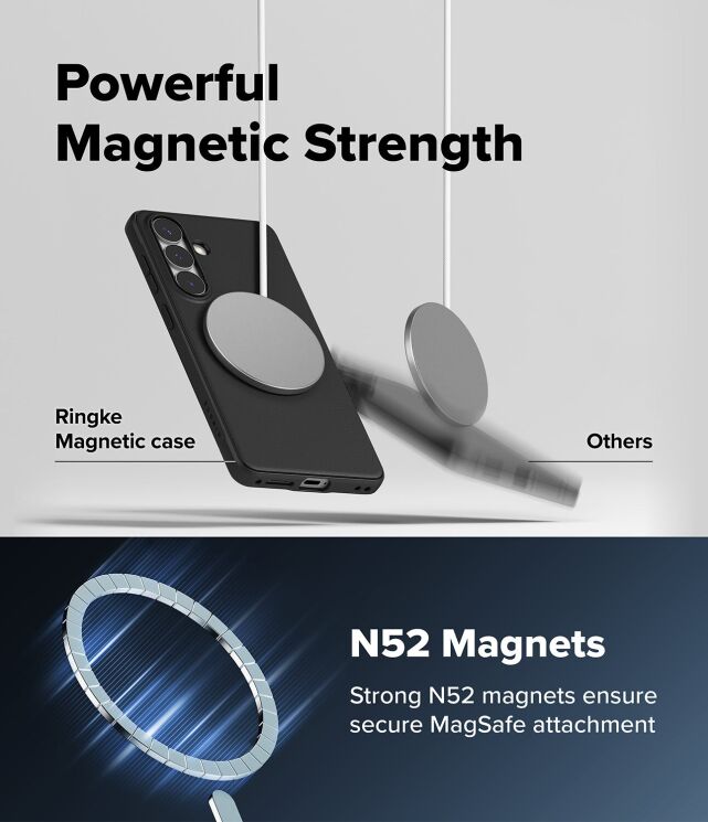 Защитный чехол Ringke Onyx Magnetic (FP) для Samsung Galaxy S26 (S942) 8800328816503 - Black: фото 6 из 16