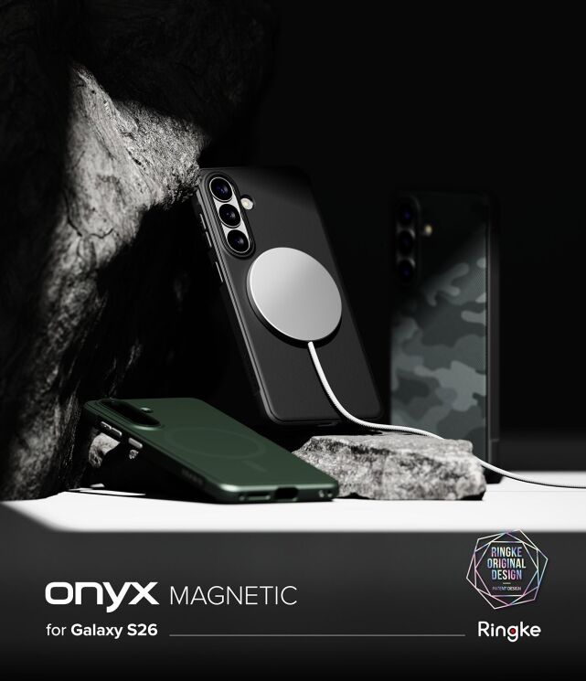 Защитный чехол Ringke Onyx Magnetic (FP) для Samsung Galaxy S26 (S942) 8800328816503 - Black: фото 4 из 16