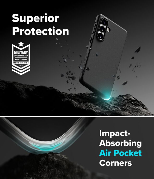 Защитный чехол Ringke Onyx Magnetic (FP) для Samsung Galaxy S26 (S942) 8800328816503 - Black: фото 9 из 16