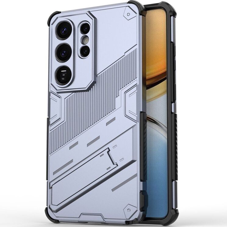 Защитный чехол с подставкой Deexe Bibercas для Samsung Galaxy S26 Ultra - Grey: фото 1 из 6