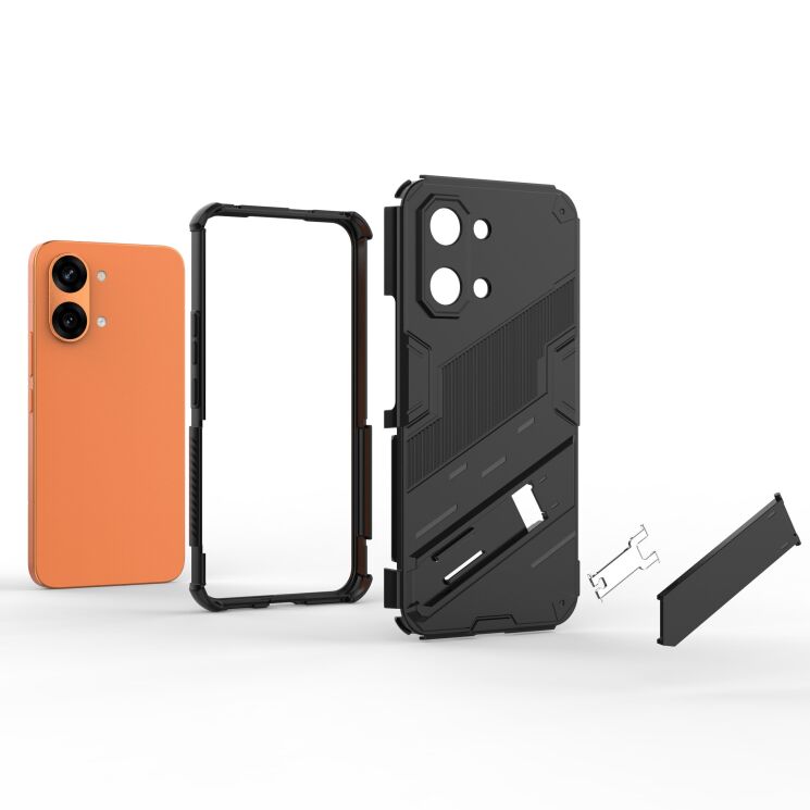 Защитный чехол с подставкой Deexe Bibercas для Xiaomi Poco X8 Pro Max - Black: фото 2 из 6