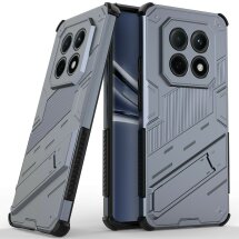 Захисний чохол з підставкою Deexe Bibercas для Xiaomi Redmi Note 15 5G / Poco M8 5G - Grey: фото 1 з 5